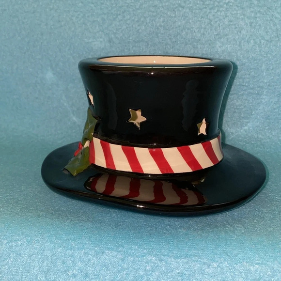 Yankee Candle Ceramic Candle Shades/Toppers for sale | eBay YANKEE Christmas top hat candle lamp shade Star cutouts vintage dead stock NEW